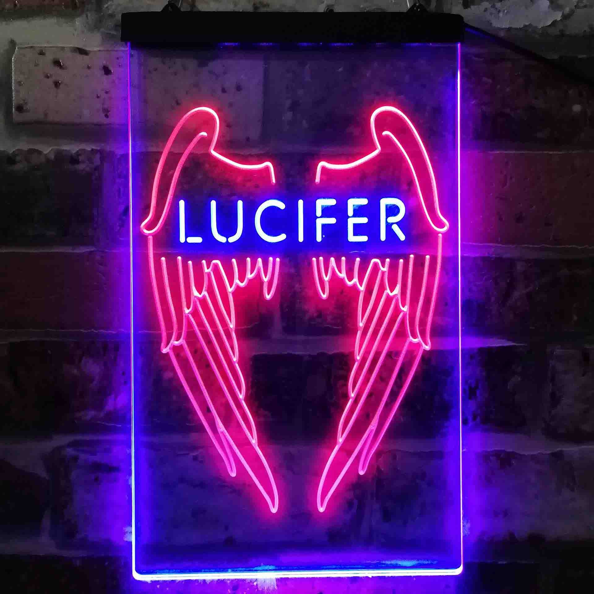 Lucifer Dual LED Neon Light Sign